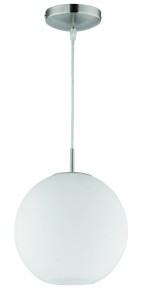 LAMPA WISZĄCA MOON 25 NIKIEL MAT/BIAŁY R30152507