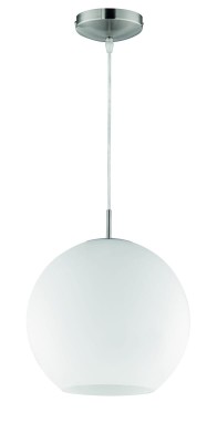 LAMPA WISZĄCA MOON 30 NIKIEL MAT/BIAŁY R30153007