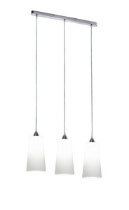 LAMPA WISZĄCA KONI 3 NIKIEL MAT/BIAŁY R30553001
