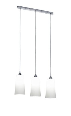 LAMPA WISZĄCA KONI 3 NIKIEL MAT/BIAŁY R30553001