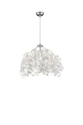 LAMPA WISZĄCA LEAVY 1 CHROM/BIAŁY R10461901