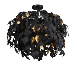 LAMPA SUFITOWA/PLAFON LEAVY 3 CZARNY R60463032