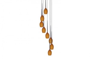 LAMPA WISZĄCA IZZA 8 BURSZTYNOWY AZ1223