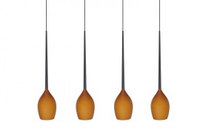 LAMPA WISZĄCA IZZA 4 BURSZTYNOWY AZ1227