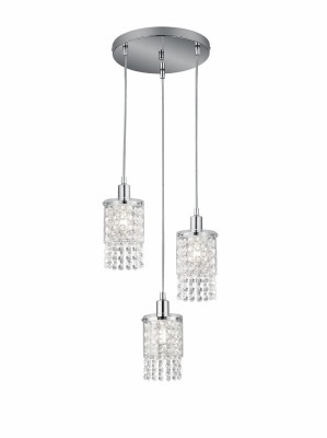 LAMPA WISZĄCA/PLAFON POSH 3 CHROM/TRANSPARENTNY R30763906