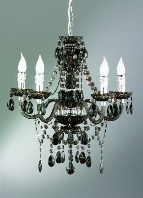 LAMPA WISZĄCA/ŻYRANDOL LUSTER 5 CZARNY R1107-02