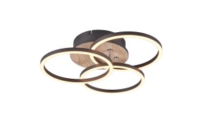 PLAFON CIRCLE LED CZARNY/DREWNO R62823135