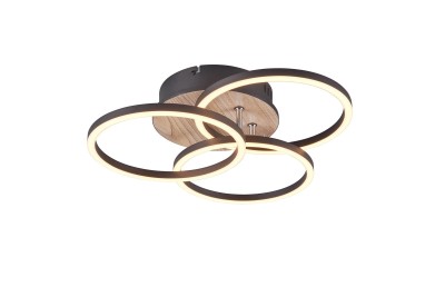 PLAFON CIRCLE LED CZARNY/DREWNO R62823135