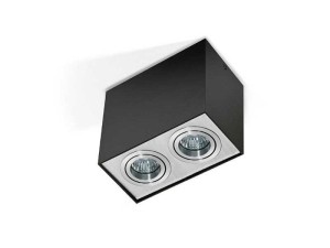 PLAFON ELOY 2 CZARNY/ALUMINIUM AZ1355