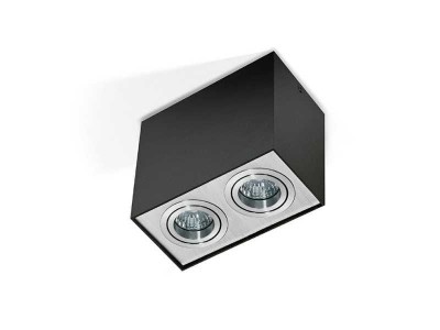 PLAFON ELOY 2 CZARNY/ALUMINIUM AZ1355