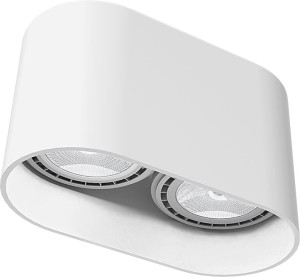 Plafon OVAL 2pł WH biały