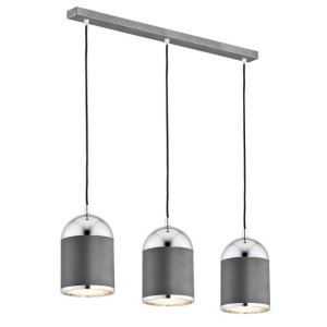 Lampa wisząca ANDROS 3pl Antracyt Chrom
