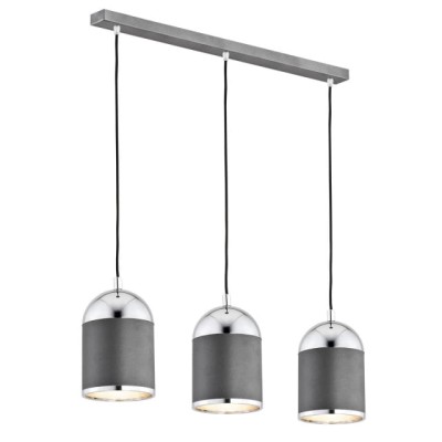 Lampa wisząca ANDROS 3pl Antracyt Chrom