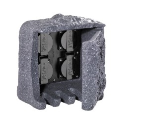 SŁUPEK ZASILAJĄCY OGRODOWY GARDEN SOCKET 2 SZARY 9962-11