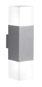 KINKIET ZEWNĘTRZNY HUDSON 2 IP44 TYTANOWY/BIAŁY 220060287