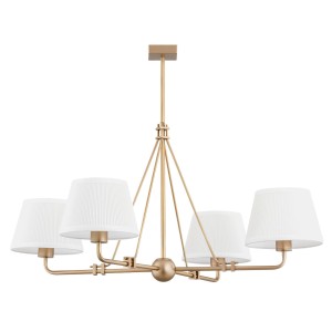 LAMPA WISZĄCA/ŻYRANDOL ATRANI 4 STARE ZŁOTO/ŚMIETANKOWY 1823