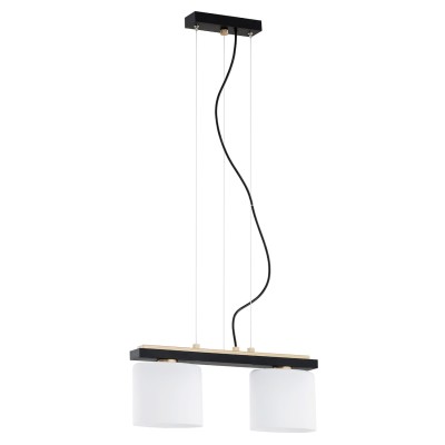 LAMPA WISZĄCA CANOA 2 BIAŁY/CZARNY/ZŁOTY 7164