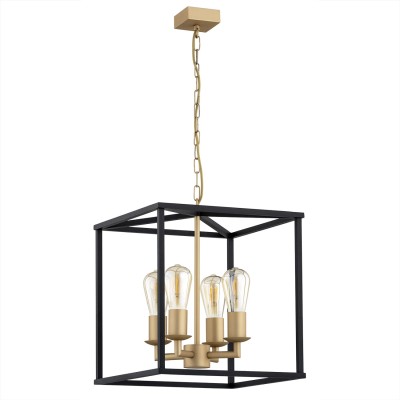 LAMPA WISZĄCA MONZANO 4 CZARNY/ZŁOTY 1824