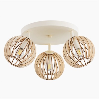 REFLEKTOR/PLAFON PARULA 3 NATURALNE DREWNO 6263