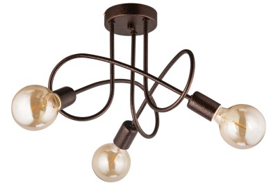 Plafon W-LOOP/3 MIEDŹ