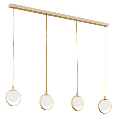 LAMPA WISZĄCA SATURNIA 4 ZŁOTY/BIAŁY 1809