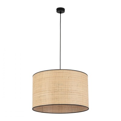 LAMPA WISZĄCA LIBERIA 50 SŁOMKOWY/CZARNY 4727