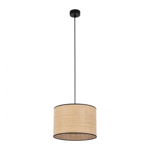 LAMPA WISZĄCA LIBERIA 1 SŁOMKOWY/CZARNY 4730