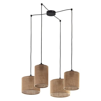 LAMPA WISZĄCA JUTA IV BRĄZOWY/CZARNY 6585