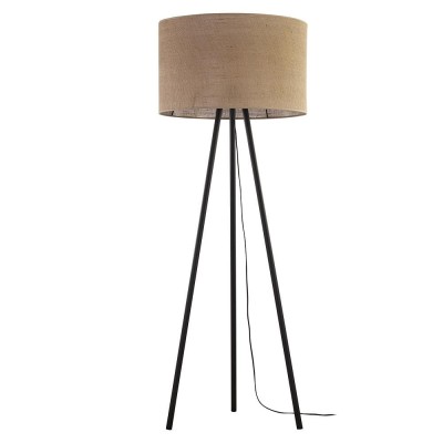 LAMPA PODŁOGOWA JUTA BRĄZOWY/CZARNY 5569