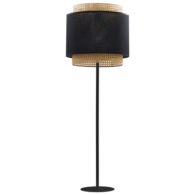 LAMPA PODŁOGOWA BOHO BLACK CZARNY/SŁOMKOWY 5568