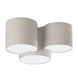 LAMPA SUFITOWA/PLAFON MONA NATURE 3 SZAROBEŻOWY 6591