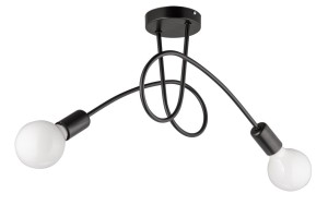 Plafon W-LOOP/2 CZARNY