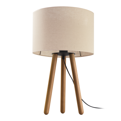 LAMPA STOŁOWA TOKYO LNIANY/JASNE DREWNO 5291