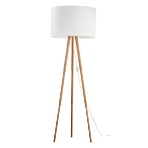LAMPA PODŁOGOWA TOKYO BIAŁY/JASNE DREWNO 5299