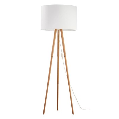 LAMPA PODŁOGOWA TOKYO BIAŁY/JASNE DREWNO 5299