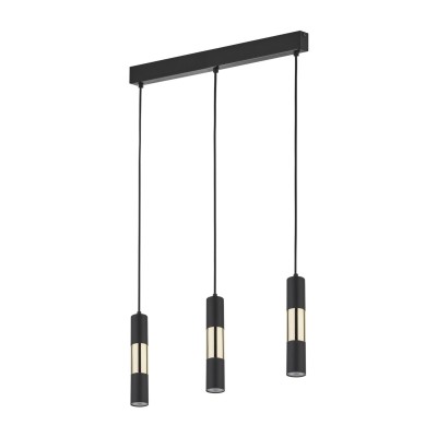LAMPA WISZĄCA VIVIEN BLACK/GOLD 3 CZARNY/ZŁOTY 4757