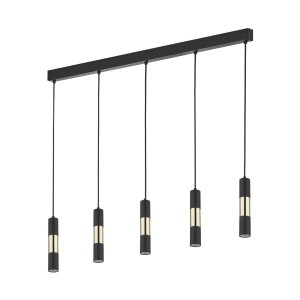 LAMPA WISZĄCA VIVIEN BLACK/GOLD 5 CZARNY/ZŁOTY 4758