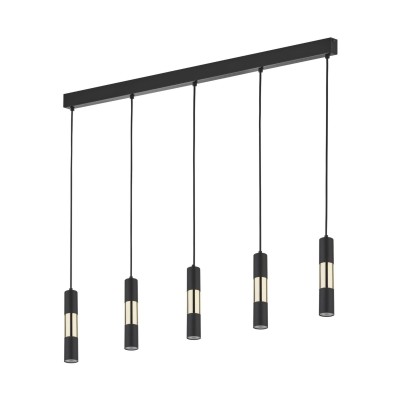 LAMPA WISZĄCA VIVIEN BLACK/GOLD 5 CZARNY/ZŁOTY 4758