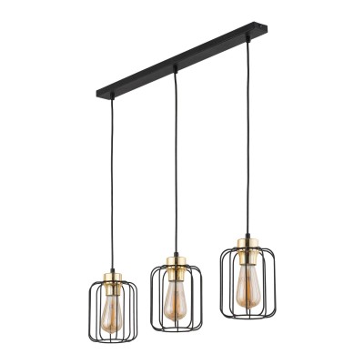 LAMPA WISZĄCA GALAXY NEW 3 CZARNY/ZŁOTY 4716