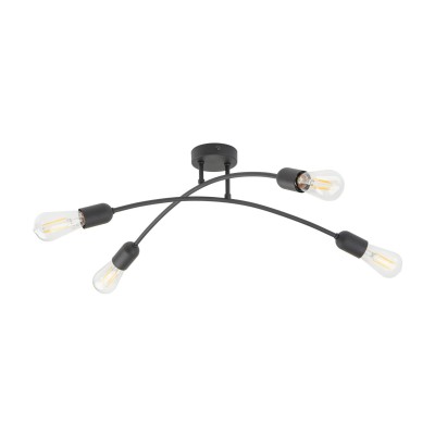 LAMPA SUFITOWA/PLAFON HELIX BLACK 4 CZARNY 4687