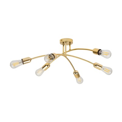 LAMPA SUFITOWA/PLAFON HELIX GOLD 6 ZŁOTY 4699