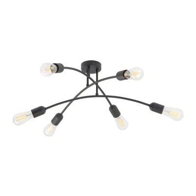 LAMPA SUFITOWA/PLAFON HELIX BLACK 6 CZARNY 4679