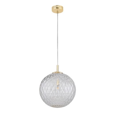 LAMPA WISZĄCA CADIX GOLD 1 TRANSPARENTNY/ZŁOTY 4610