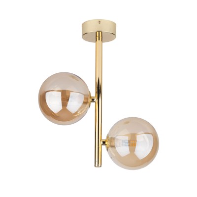 LAMPA SUFITOWA ESTERA GOLD 2 ZŁOTY/BURSZTYNOWY 4547