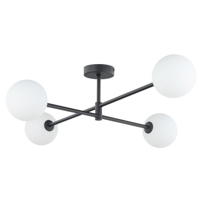 LAMPA SUFITOWA SARIUS BLACK 4 CZARNY/BIAŁY 4735