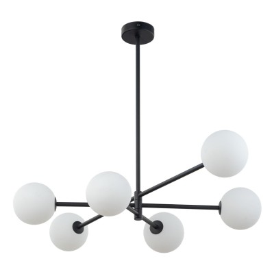 LAMPA SUFITOWA SARIUS BLACK 6 CZARNY/BIAŁY 4732