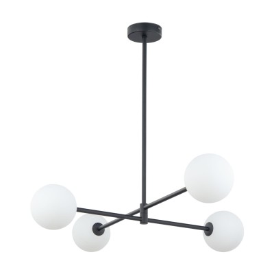 LAMPA SUFITOWA SARIUS BLACK II 4 CZARNY/BIAŁY 4733