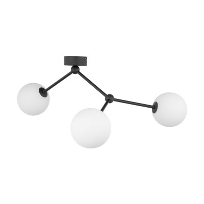 LAMPA SUFITOWA/PLAFON FAIRY BLACK 3 CZARNY/BIAŁY 4854