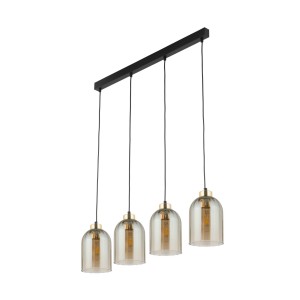 LAMPA WISZĄCA LISTWA SATIPO AMBER 4 CZARNY/ZŁOTY 5625
