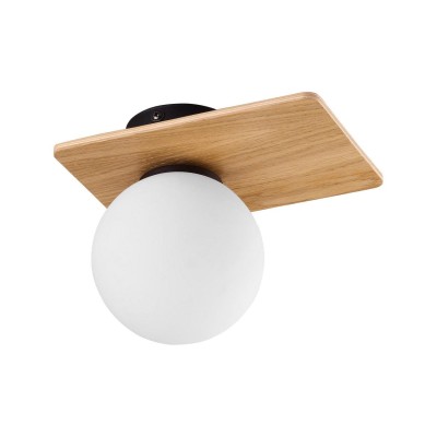LAMPA SUFITOWA/PLAFON BIANCA WOOD 1 BIAŁY/DREWNO 4540
